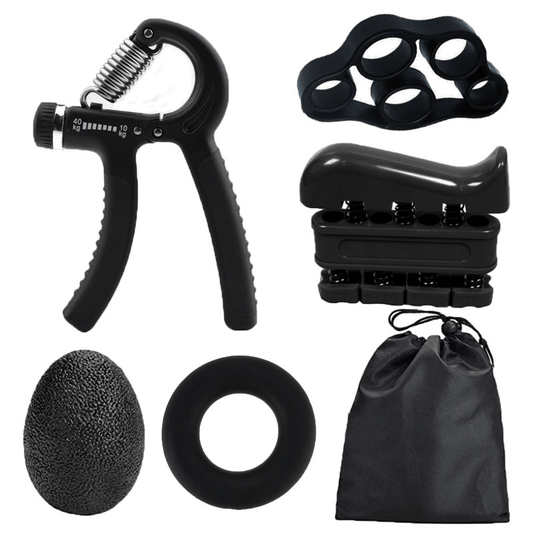 Grip Power Pack: 5-Piece Set with Finger Force Trainers and Grip Rings