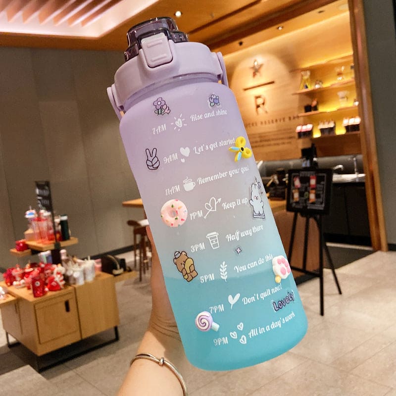 Stay Hydrated and Empowered with Our Motivational 2L Water Bottle