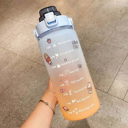 Stay Hydrated and Empowered with Our Motivational 2L Water Bottle