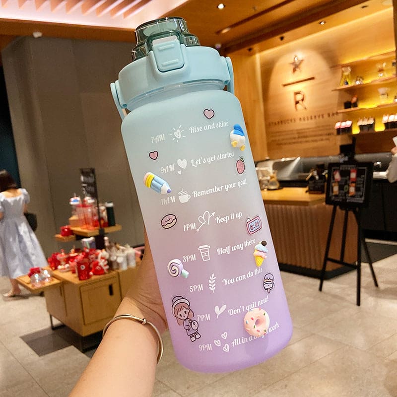 Stay Hydrated and Empowered with Our Motivational 2L Water Bottle