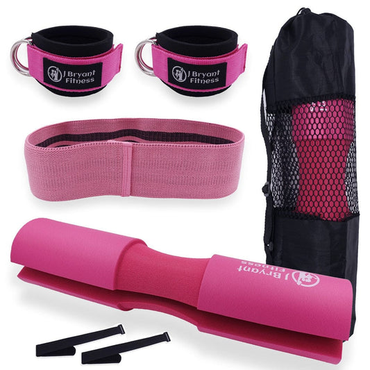 The Ultimate Leg Day Trio: Barbell Pad, Ankle Straps, and Hip Band Set