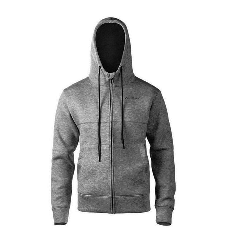 Alpha Style Hoodie: Fashionable Men's Zip-Up Sweatshirt