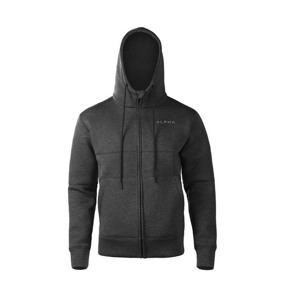 Alpha Style Hoodie: Fashionable Men's Zip-Up Sweatshirt