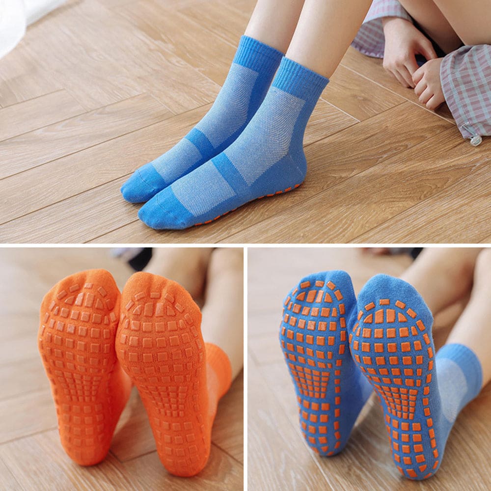 Find Balance and Stability with Our Non-Slip Orange Silicone Socks