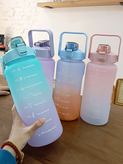 Stay Hydrated and Empowered with Our Motivational 2L Water Bottle