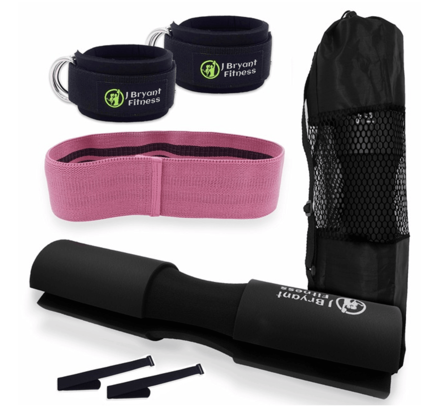 The Ultimate Leg Day Trio: Barbell Pad, Ankle Straps, and Hip Band Set