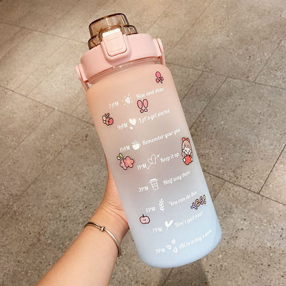 Stay Hydrated and Empowered with Our Motivational 2L Water Bottle